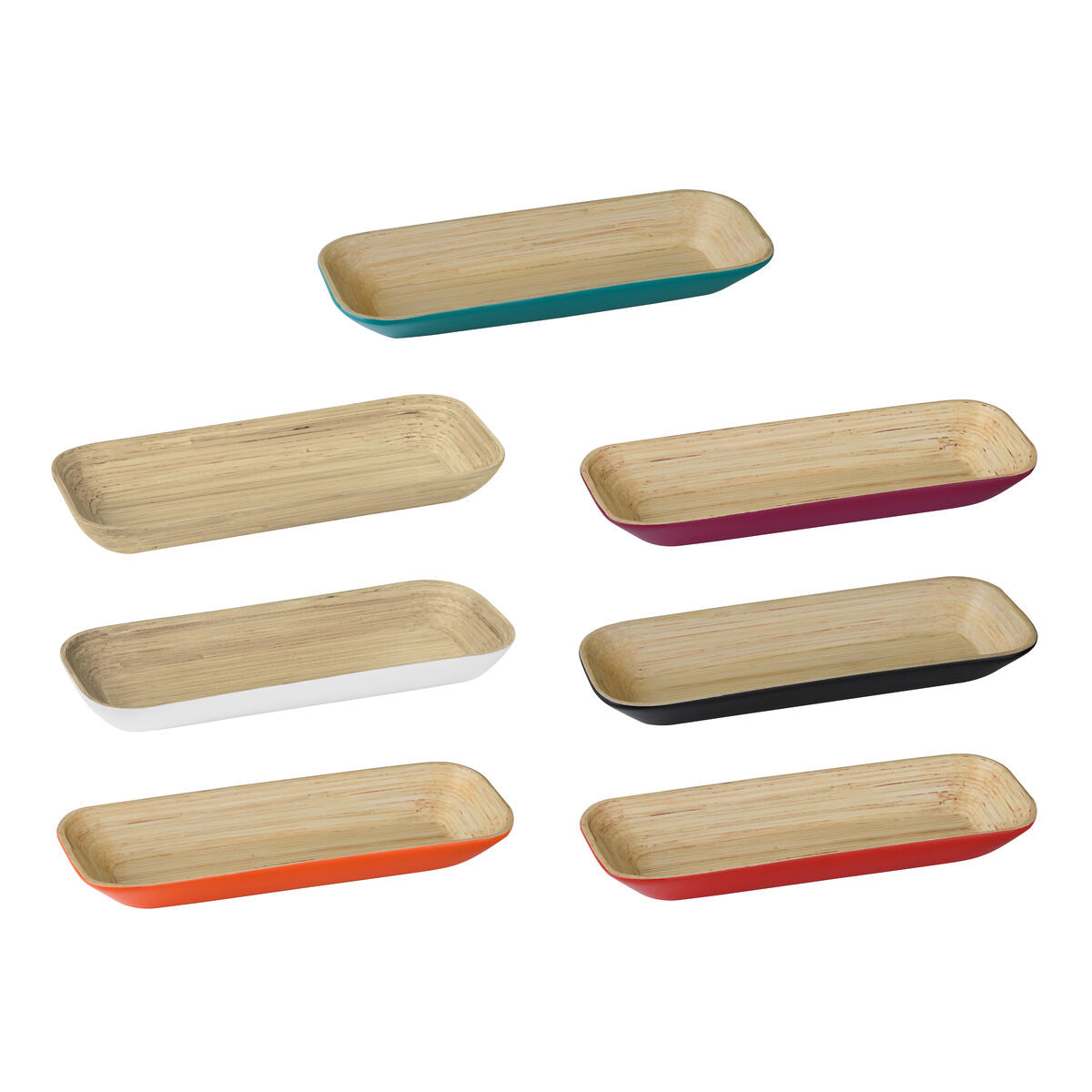 Raspberry Large Bamboo Tray