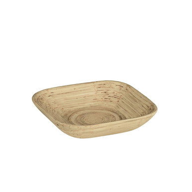 Natural Spun Bamboo Small Square Bowl