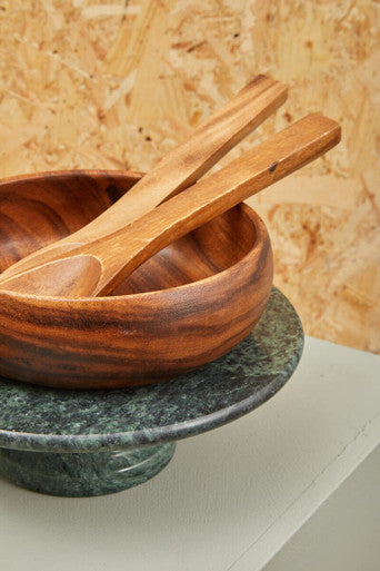 Acacia Wood Large Round Salad Bowl