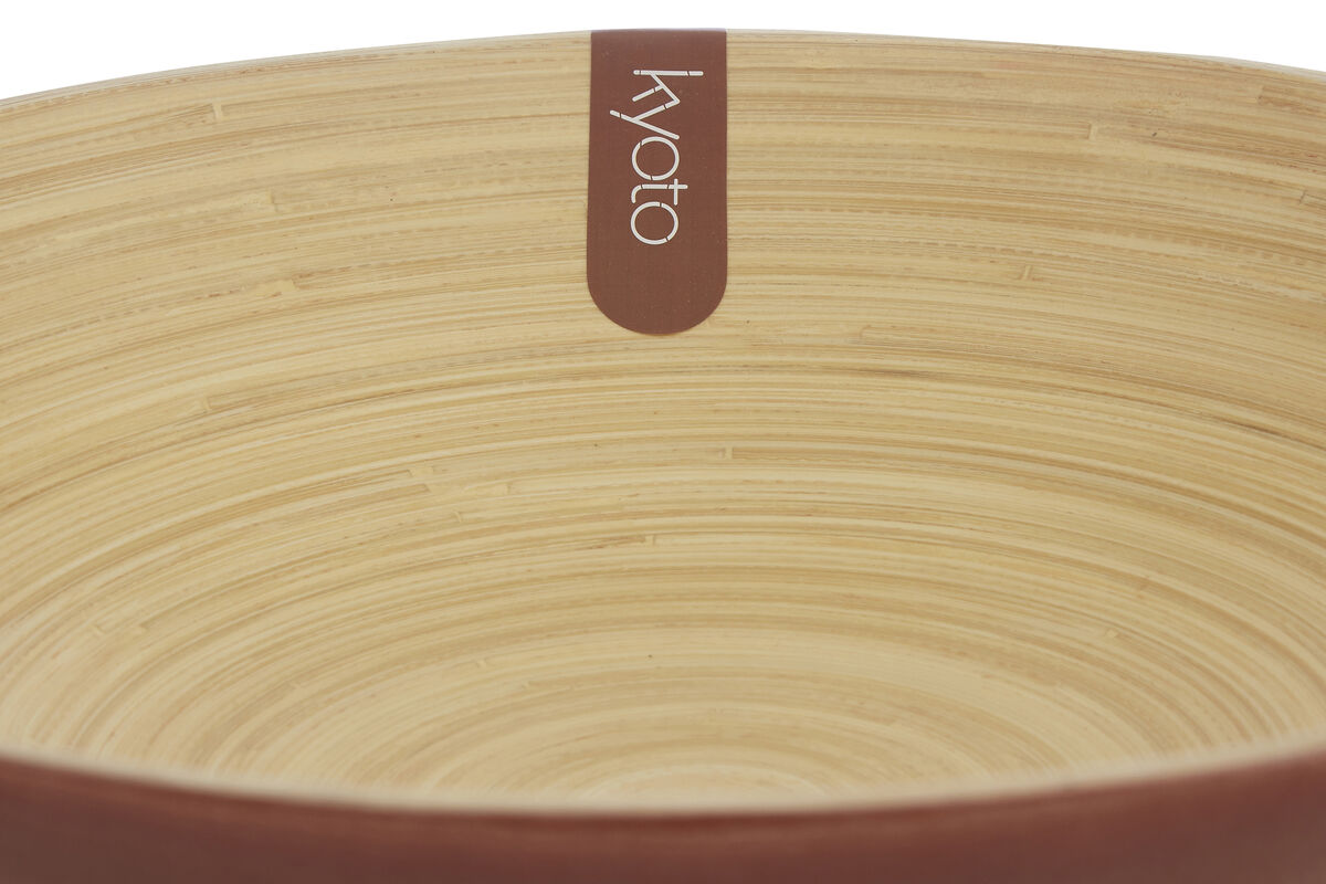 Rose Gold Spun Bamboo Round Salad Bowl