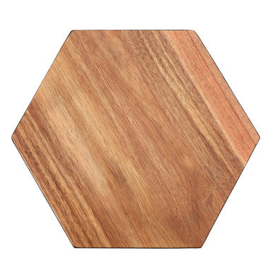 Acacia Hexagonal Black Edge Chopping and Serving Board