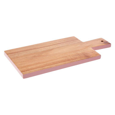 Rectangular Pink Edge Acacia Chopping Board