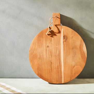 Acacia Wood Large Round Chopping and Serving Board Natural Finish