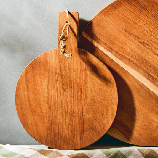 Small Round Acacia Wood Chopping and Serving Board