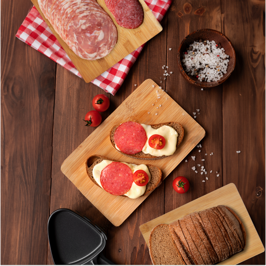 Natural Bamboo Set of 3 Chopping and Serving Boards