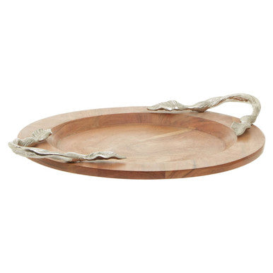 Acacia Wood Small Round Tray