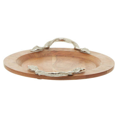Acacia Wood Small Round Tray