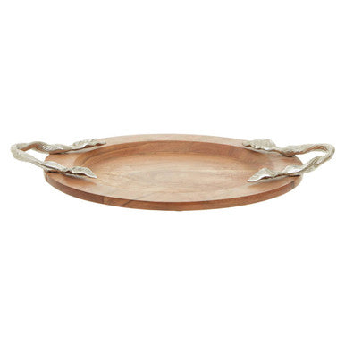 Acacia Wood Small Round Tray