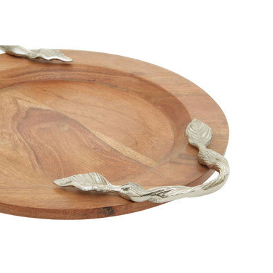 Acacia Wood Small Round Tray