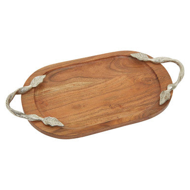 Acacia Wood Oval Serving Tray