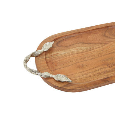 Acacia Wood Oval Serving Tray