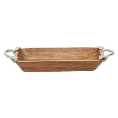 Acacia Wood Rectangular Bowl