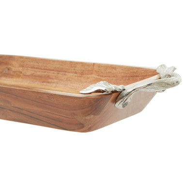 Acacia Wood Rectangular Bowl
