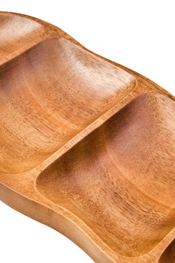 Acacia Wood Five Section Antipasti Dish