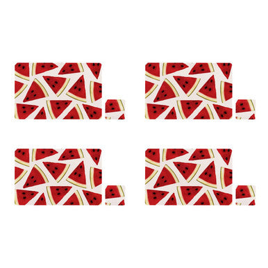 Set of 4 Watermelon Placemats and Coasters
