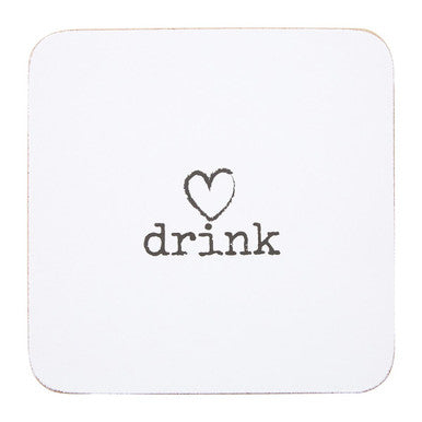 Set of 4 Heart Drink Coasters