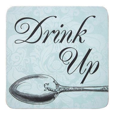 Set of 4 Drink Up Cork Coasters