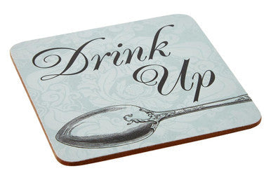 Set of 4 Drink Up Cork Coasters