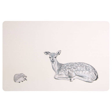 Set of 2 Fox and Deer Placemats and Coasters