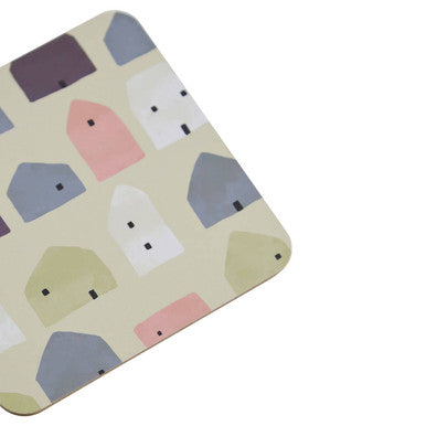 4 Piece Square Multicolour Coasters