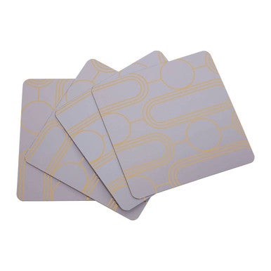 Set of 4 Lilac Art Deco Coasters