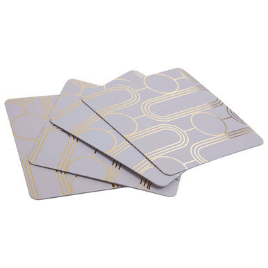 Set of 4 Lilac Art Deco Coasters