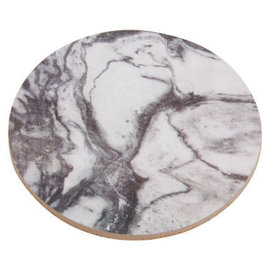 6 Piece Marble Effect Cork Coasters with Gold Foil Edges