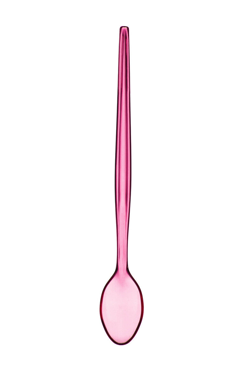Set of Six Pink Plastic Sundae Spoons