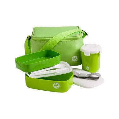 Green Lunch Box Set with Insulated Bag
