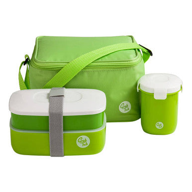 Green Lunch Box Set with Insulated Bag