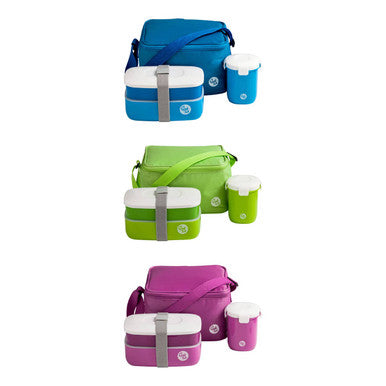Green Lunch Box Set with Insulated Bag