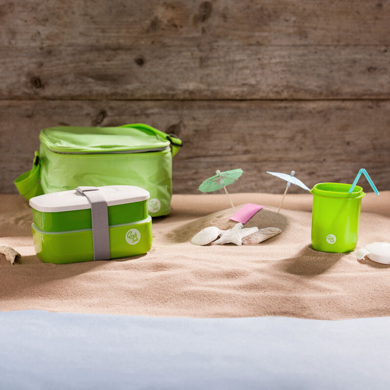Green Lunch Box Set with Insulated Bag