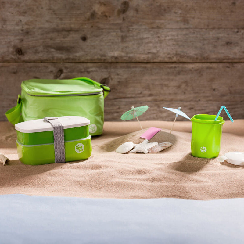 Green Lunch Box Set with Insulated Bag