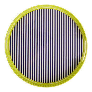 Stripe Serving Tray with Handles