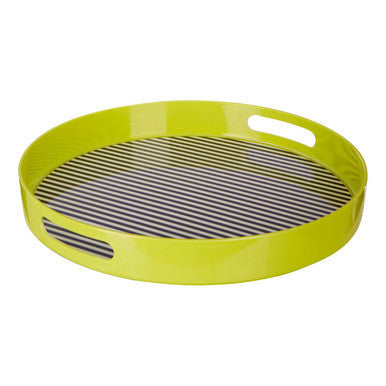Stripe Serving Tray with Handles