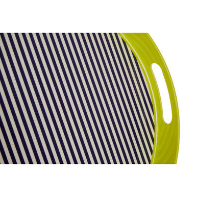 Stripe Serving Tray with Handles