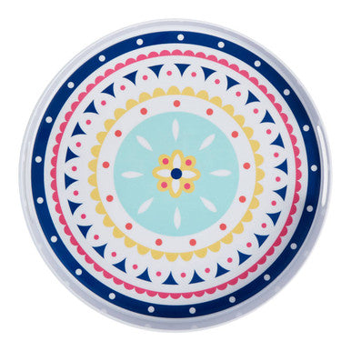 Floral Print Serving Tray with Cut Out Handles