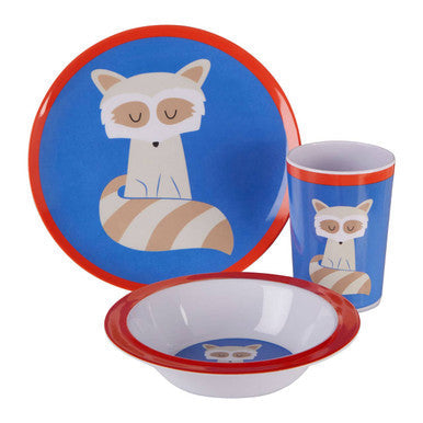 Kids Raccoon Dinner Set