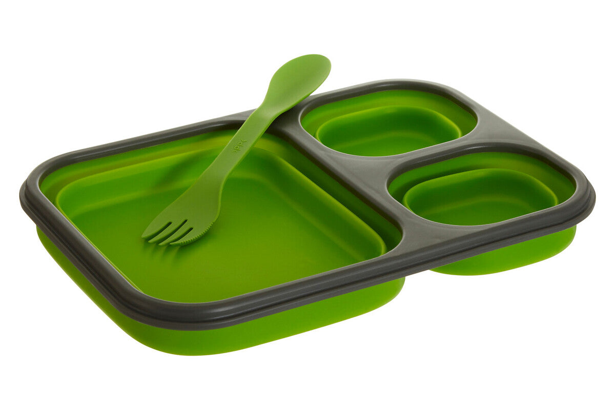 Green Collapsible Lunch Box with Spork