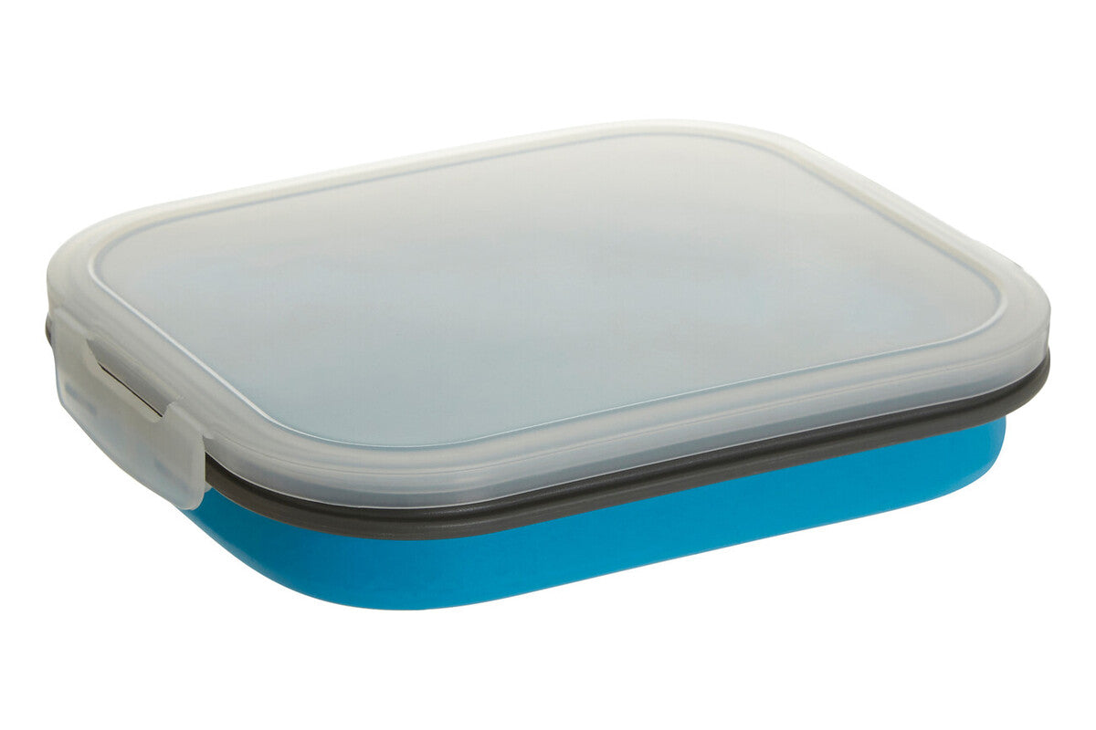 Blue Collapsible Lunch Box with Spork