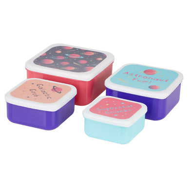 Set of 4 Space Design Lunch Boxes