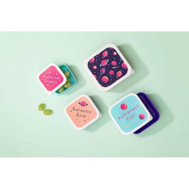 Set of 4 Space Design Lunch Boxes
