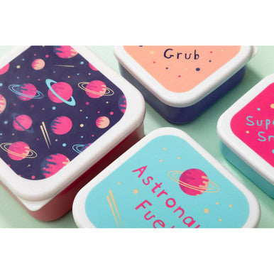 Set of 4 Space Design Lunch Boxes