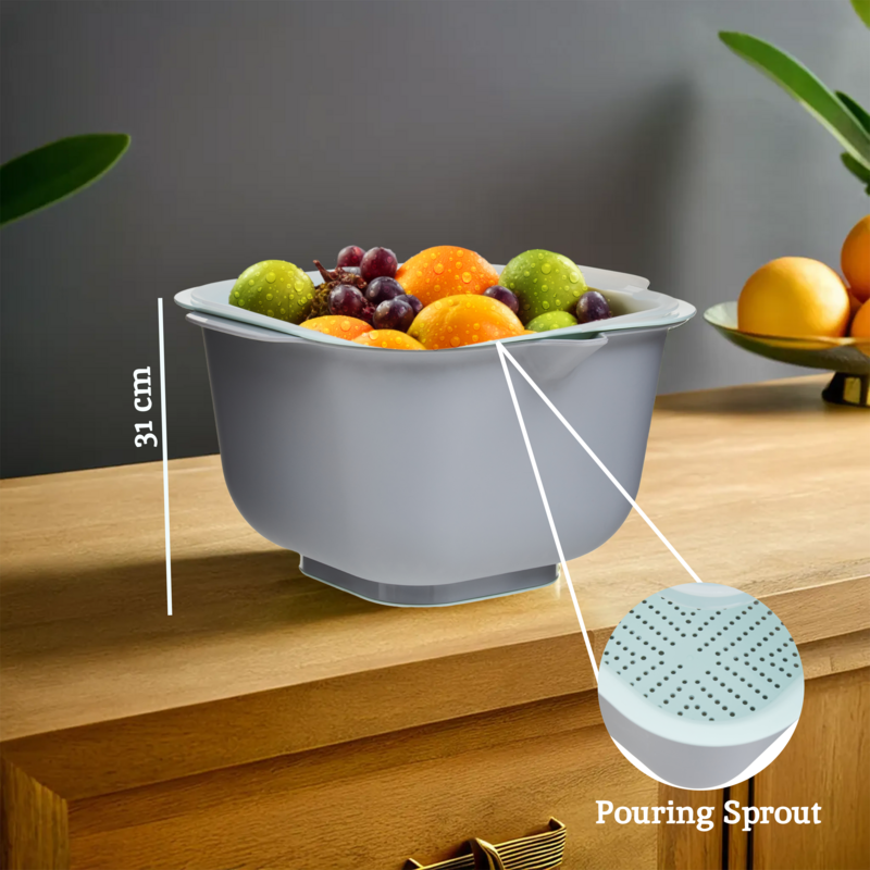 Bowl with Colander and Lid Set
