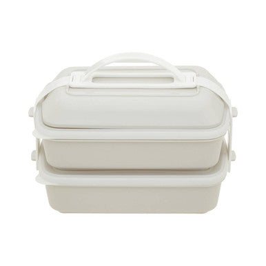 Warm Grey and White Lunch Box