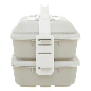 Warm Grey and White Lunch Box