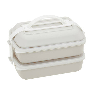 Warm Grey and White Lunch Box