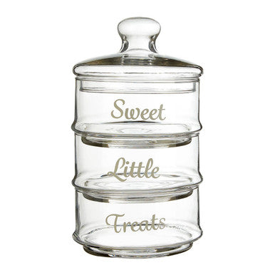 Stackable 3 Tier Glass Storage Jar