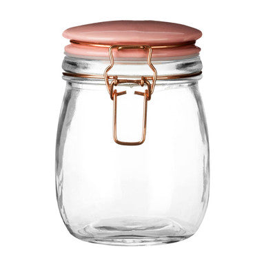 Pastel Pink Glass Jar 750ml