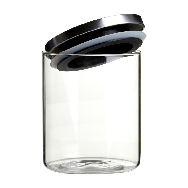 Glass Storage Jar with Silver Lid 700ml